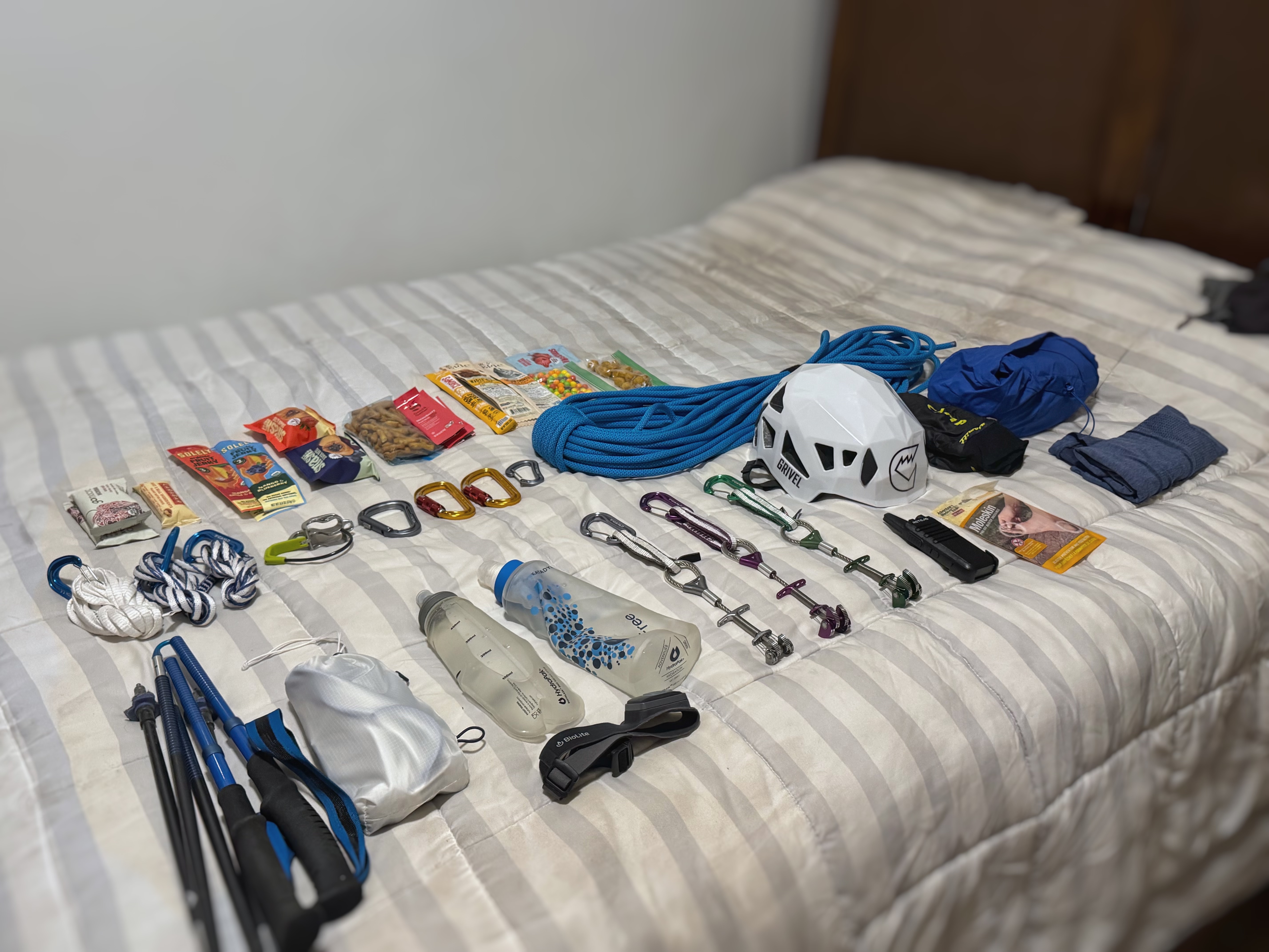 Gear laid out day before Grand